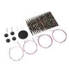 13 Pairs Circular Needles Detachable Aluminum Printing Knitting Needle Set PU Storage Bag for