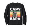 Retro cute capybara long sleeve T-shirt