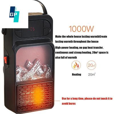 Omedelbar Med Timer 1000W För Hemmakontor Mini Värmefläkt Plug In Värme Väggvärmare Värme Spis