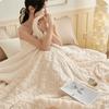 180*200cm Double Layer Fleece Blanket Thickened 3D Jacquard Plush Blanket Soft Comfortable Throw Blanket Dormitory