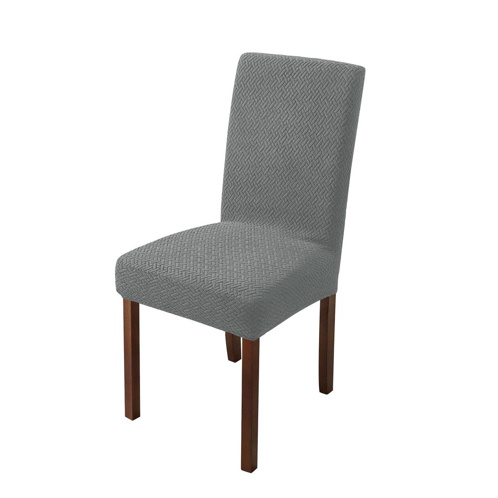 1PC Jacquard Dining Chair Cover Elastic Dustproof Chairs Cover New Solid Color Non-slip Chair Protector for Home Banquet Hotel