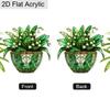 Acrylic Lily of the Valley Potted Plant Suncatcher Stained Glass Effect Window Hanging Ornament Flower Lover Gifts