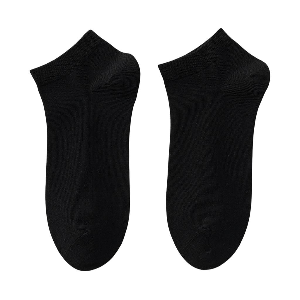 Men's Short Socks for Spring and Summer, Made of Pure Cotton, Odor-resistant, Breathable and Sweat-absorbent, White Boat-shaped Socks