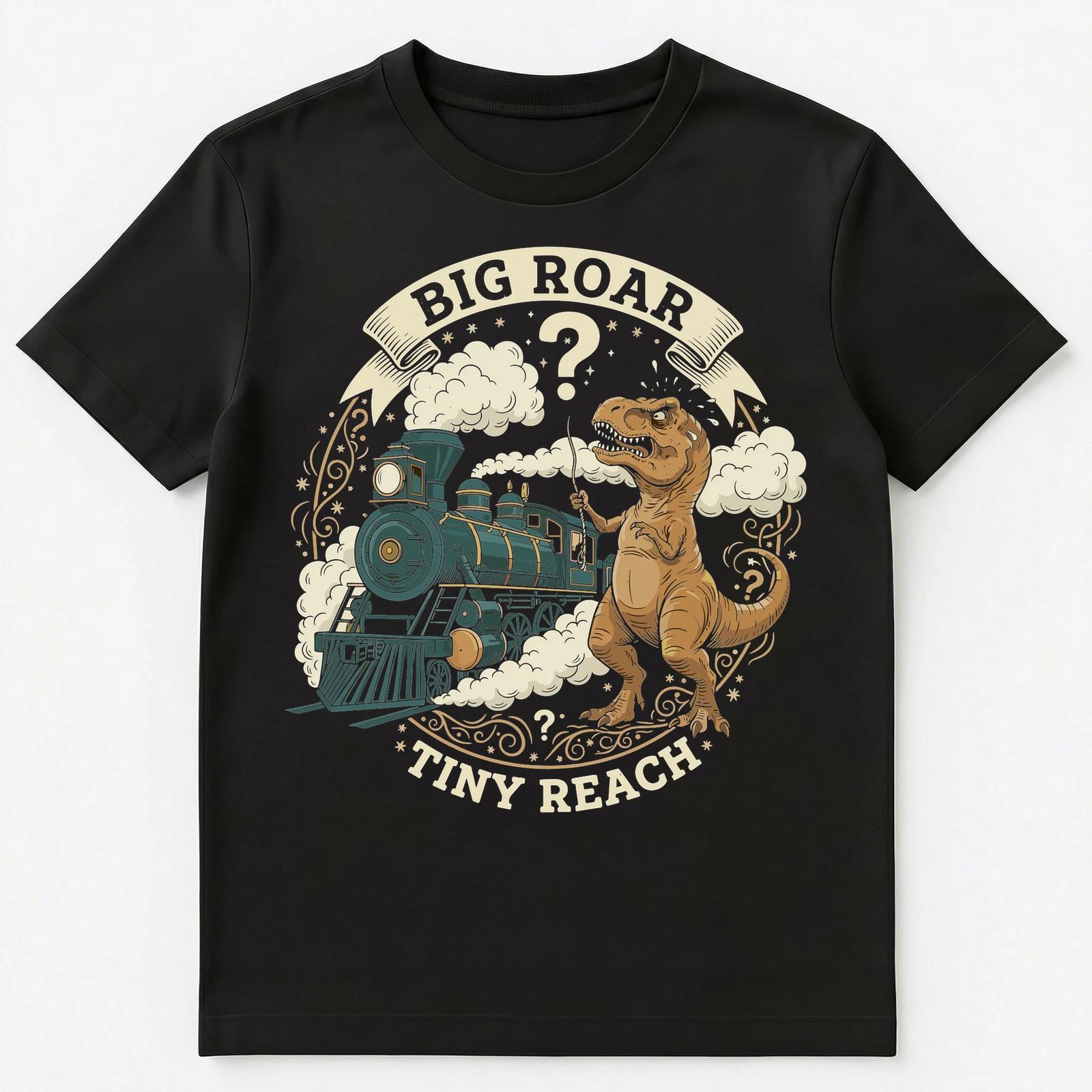 

T Rex Short Arms Train Dinosaurs Unisex T-Shirt L