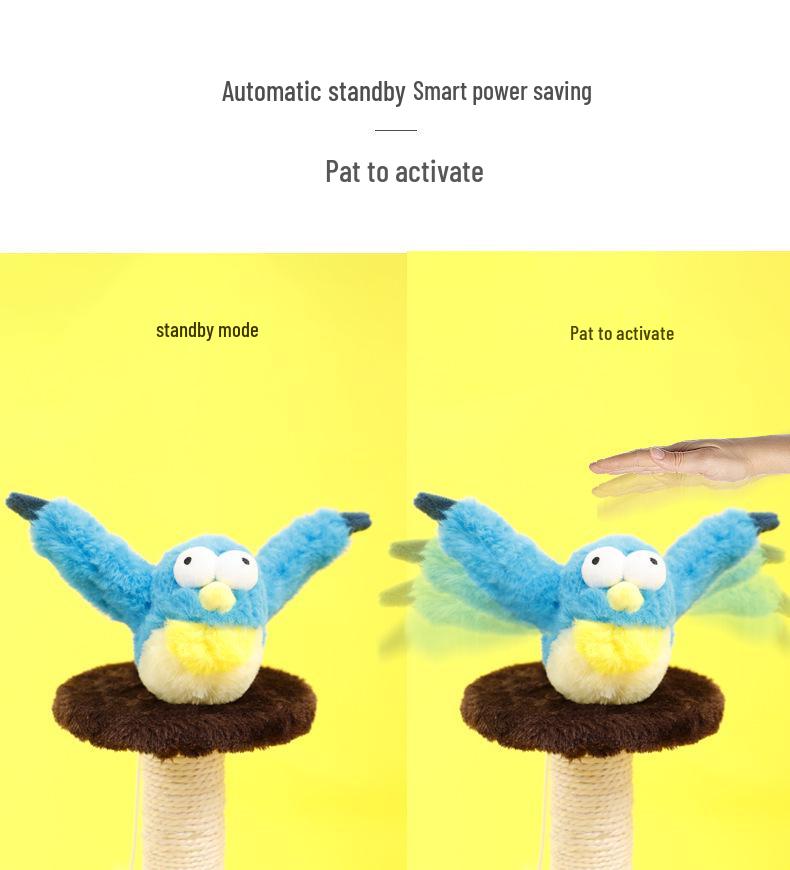 Bite-Resistant Electric Plush Sparrow Toy for Cats and Dogs