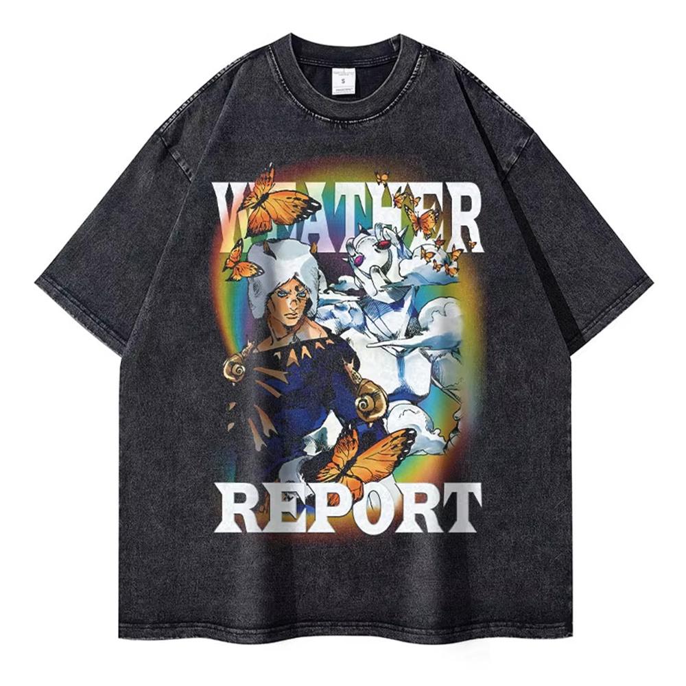 

Аниме JoJos Bizarre Adventure Футболка Мужская Винтажная Уличная Одежда Манга Stone Ocean Выстиранные Футболки Куджо Джолин Унисекс Топы Футболка XL