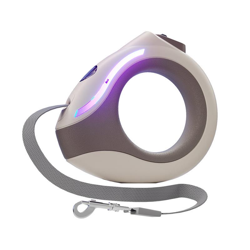 Automatické teleskopické vodítko kulatý kroužek se světlem vodítko pro psa kroužek svítící vodítko na procházky psí řetěz potřeby pro domácí mazlíčky