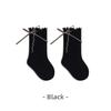 Seamless Toe Ruffle Bow Socks Cotton Material Baby Girls Socks Cotton Mid Calf Socks  Spring Season