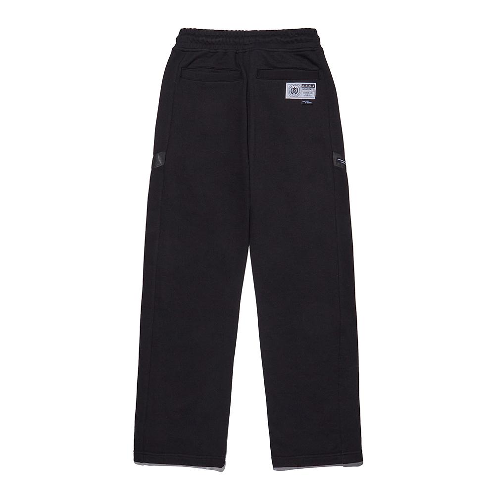 INTERCREW [24Ss] Label Layering Straight Pants Black Ity1Rl01Abk