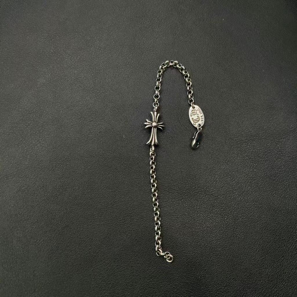 CH Retro Crono Bracelet with Diamond, Gold, Thai Silver, and Floral Cross Design