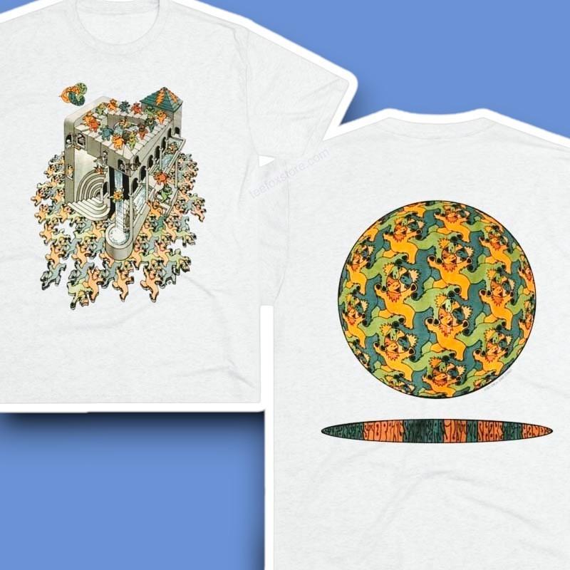 SALE! Grateful Dead MC Escher Dancing Bears 1993 Unisex Shirt All Size S-4XL M