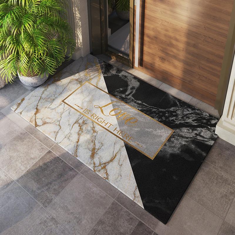 Stone Pattern Floor Mat Home Living Room Entrance Doormat Bedroom Flower Printed Anti-slip Carpets Washable Bathroom Kitchen Rug