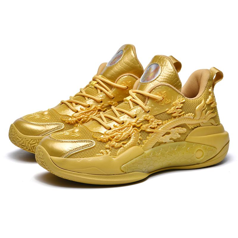 

Спортивные баскетбольные кроссовки с резным драконом, светящиеся в темноте, повседневная модная обувь, противоскользящая, износостойкая, амортизирующая, молодежная 45