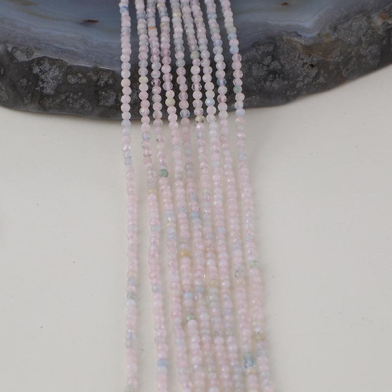 Morganite Faceted 2-4mm Bead Bracelet & Necklace DIY Jewelry Accessories