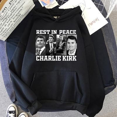 RIP Charlie Kirk Hoodie New Fashion Women Harajuku Aesthetic Graphic Hoodies Unisex Autumn Winter Casual Pullovers Sweatshirts