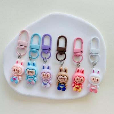 Adorable Cartoon Resin Keychain Doll Pendant - Cute Decoration for Bags or Bestie Gift