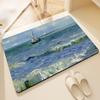 Cross-border Oil Painting Style Non-slip Diatomaceous Earth Bathroom Mat