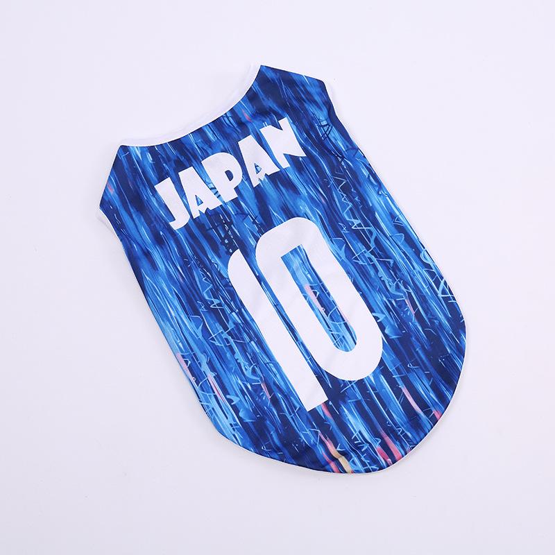 Pet Soccer Team Dog Vest Teddy Summer Clothing Pomeranian Bi Bear Puppy Clothing Cat Pet Clothing Thin
