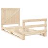 VidaXL Cadre de lit et tête de lit 100x200 cm bois de pin massif, lit, meuble de chambre à coucher, lit en bois, lit simple, 3281557