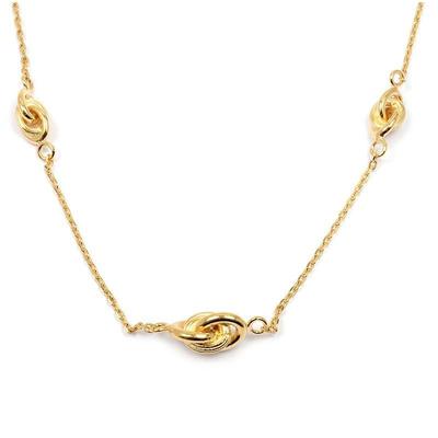 [M8887] - Colar 'Forçat Double Antillais' banhado a ouro - 12x8 mm