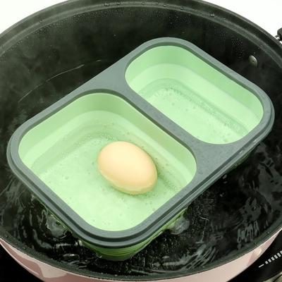 Scatola per il pranzo pieghevole in silicone, grande capacità, adatta al microonde, senza BPA, con scomparto inodore