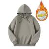 Men's Heavyweight Iron Gray Fleece Hoodie - Warm, Loose Fit for Autumn/Winter