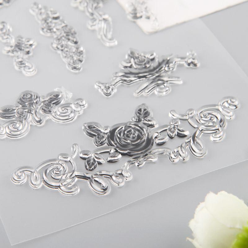 Buy Flower Vine Silicone Clear Seal Stamp DIY Scrapbooking Photo Album ...