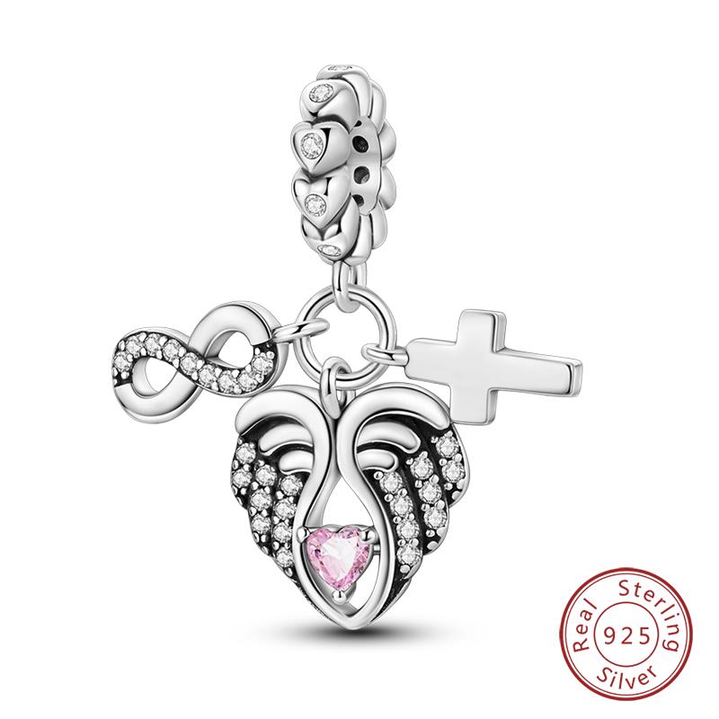 100% Copper Heart Shaped Warm Family Charm Beads Fit Qikaola Original Bracelets Fine Diy Mother'S Day Jewelry Gifts