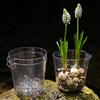 Flowerpot PET Highly Transparent Self-Watering Planter with Glacier Pattern Double-Layer Design Breathable Inner
