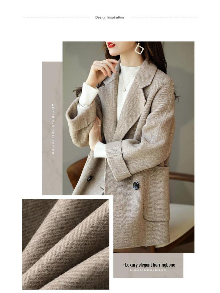 Korean Style Woolen Coat for Women - 2025 Winter Fashion, Loose and Slimming, Chic and Versatile Outerwear