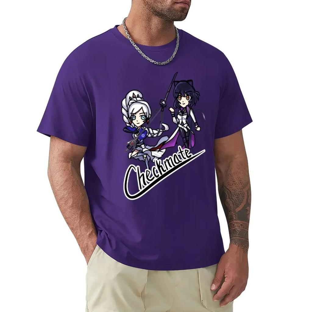 Checkmate T-Shirt anime edition t shirt Short sleeve tee sweat tees plain white oversized graphic t shirts