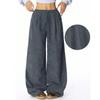 2026 Womens Corduroy Pants Loose Fit Street Style Casual Vintage Trousers