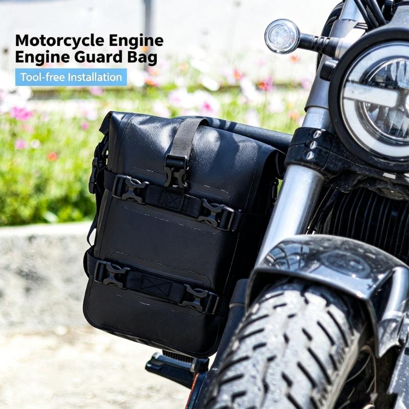 Water Resistant Motorcycle Saddlebag Featuring 20L Capacity And Easy Installation For Long Trips