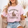 Cottontail Candy Co Shirt, Coquette Retro Bunny T-Shirt Vintage Easter Tee, Retro Cotton Candy Cottagecore Spring Shirt, Easter Day Gifts