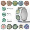 500Pcs/Roll Retro Flower Pattern Art Kids Rewards Stickers - DIY Scrapbooks Album Decor Sealing Label Decals
