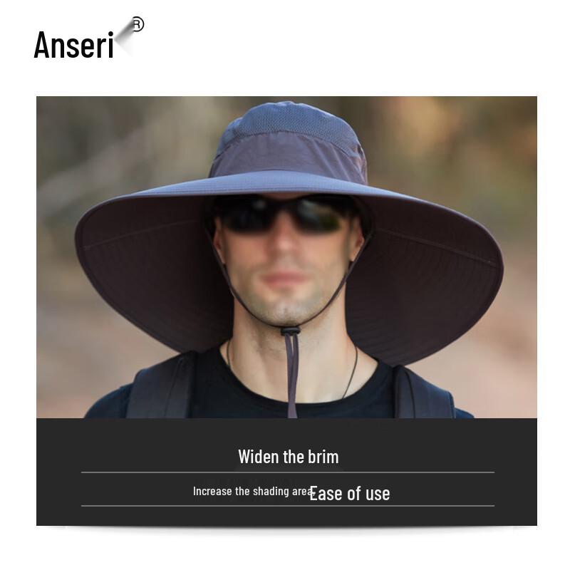 Unisex Faltbarer Atmungsaktiver Outdoor-Sonnenhut mit Breiter Krempe