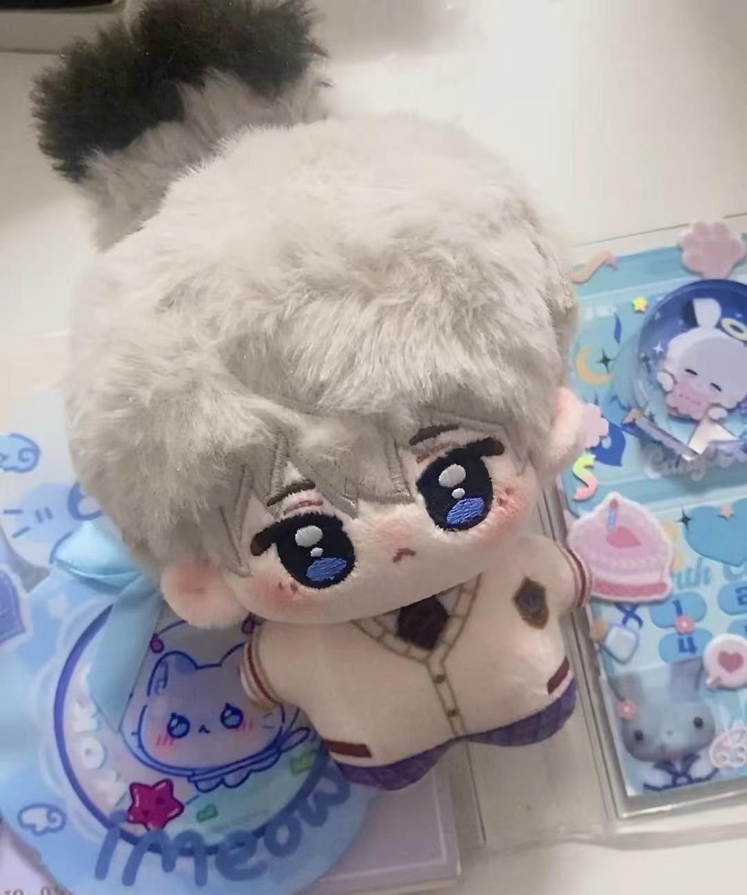 

10cm Mini Love and Deepspace Bunny Ears Dress Up Xavier Shen XingHui Idol Cotton Doll Anime Plush Star Dolls Stuffed Figure Toys 10CM