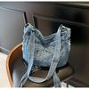 Fashion Denim Messenger Bag Large Capacity Trend Versatile Women Shoulder Bag Temperament Tote Bag