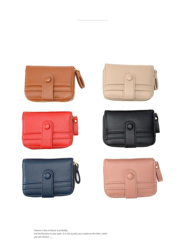 2024 Dámská korejská akordeonová peněženka na karty a peněženka na zip - Velkokapacitní peněženka na mince s mnoha přihrádkami na karty