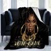 1PC Custom Name Golden Dreams Shine Bright outdooor Flannel blankets Throw Blanket All-Season Throw Gift Bedspread for Couch, Bed, Camping Holiday Bir