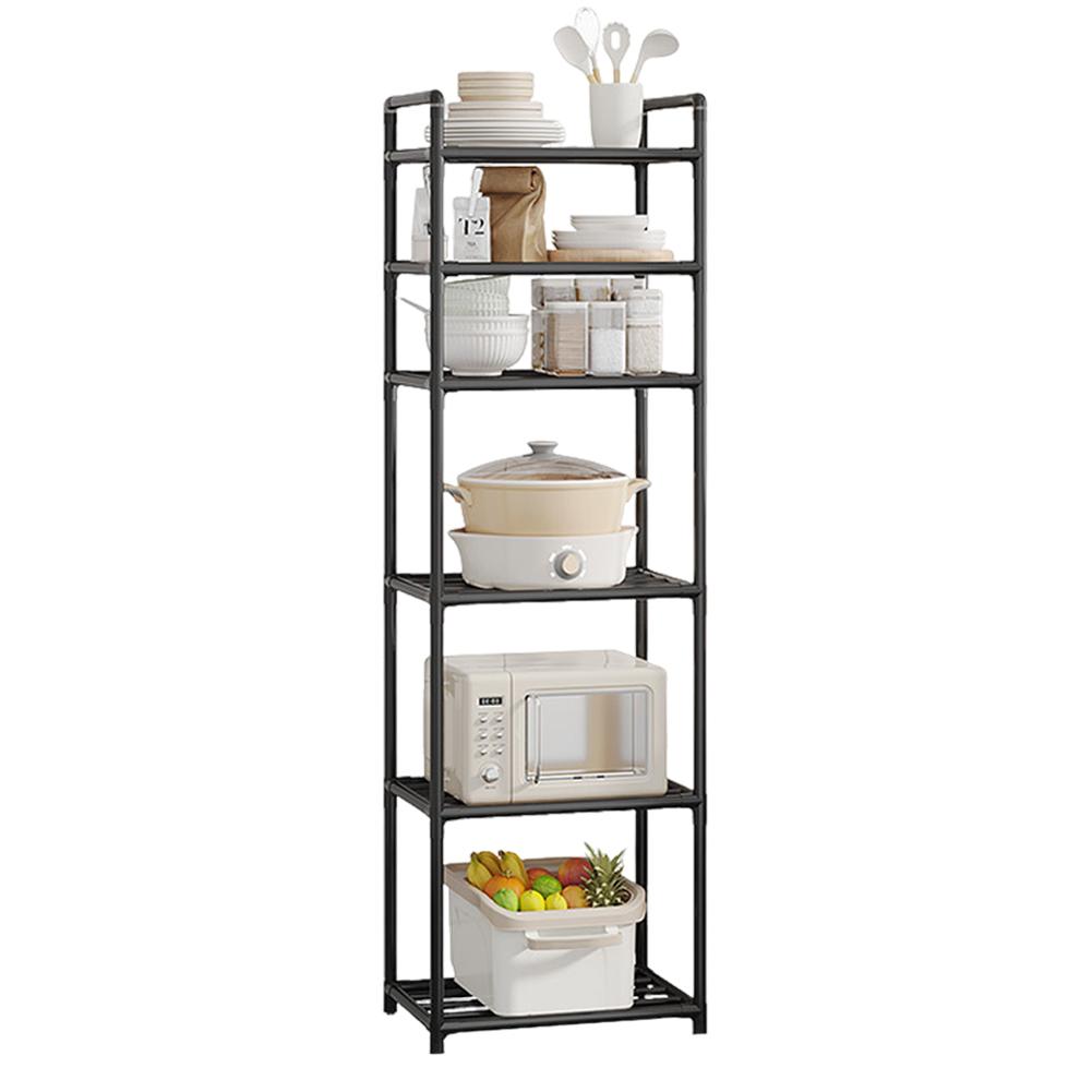 6 Tier Metal Storage Shelf Multi-Function Storage Rack Shelving Unit Pantry Shelves for Kitchen Bathroom Laundry