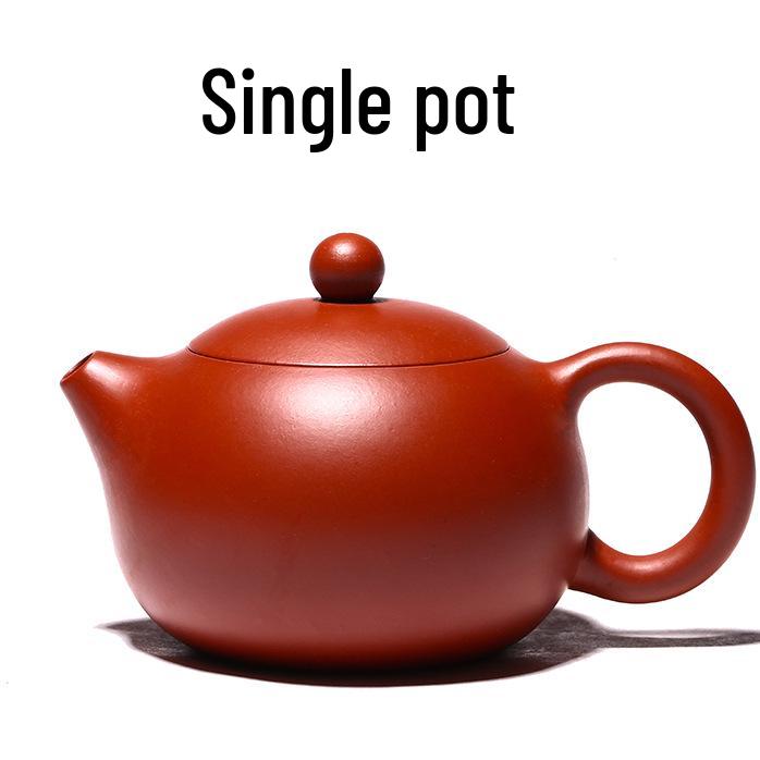 

Yixing Zisha Xi Shi Teapot Set with 180cc Big Red Robe Design and Inlaid Lid