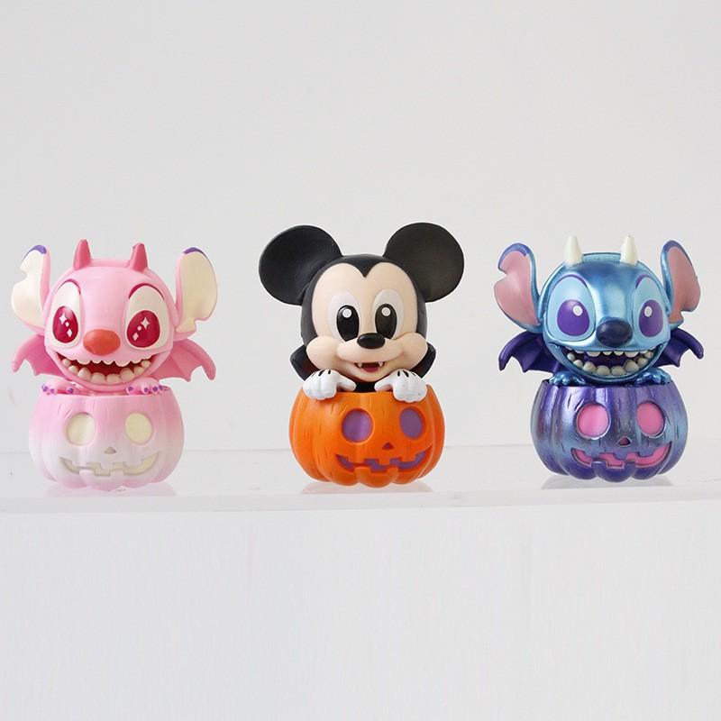 Stitch Blind Box Mickey Mouse And Stitch Friends Pumpkin Series Figure Halloween Dress Up Doll Decorate Toy Birthday Gift