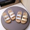 Kids Sandals Non-slip Open Toes Girls Beach Shoes Soild Color Classic 2025 Summer New Children Casual Shoes for Boys Soft Sole