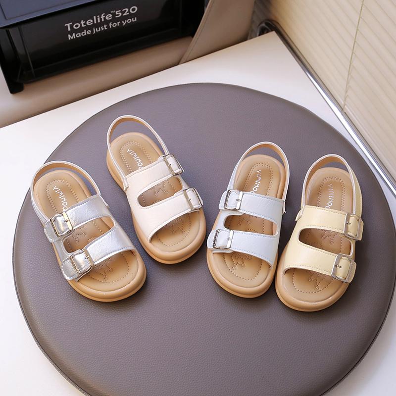 Kids Sandals Non-slip Open Toes Girls Beach Shoes Soild Color Classic 2025 Summer New Children Casual Shoes for Boys Soft Sole