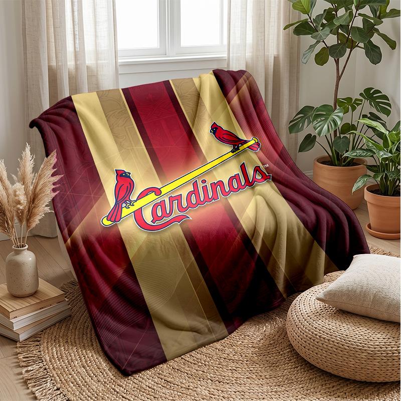 St. Louis Cardinals Flannel Fleece Blanket Cozy Warm Throw Blanket For Couch Bed Travel All Season Use
