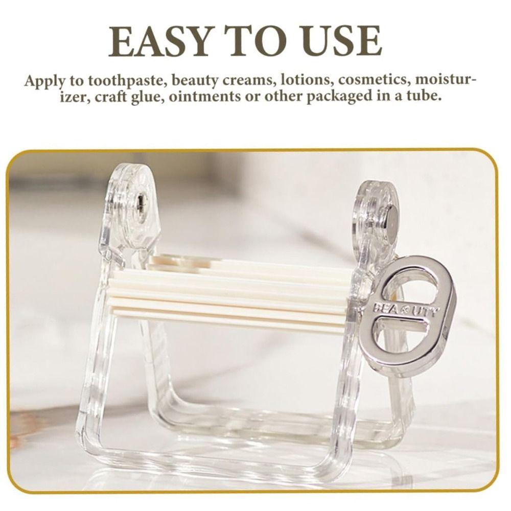 Manual Rotating Toothpaste Dispenser Efficient Usage Toothpaste Holder Stand  Bathroom Tool