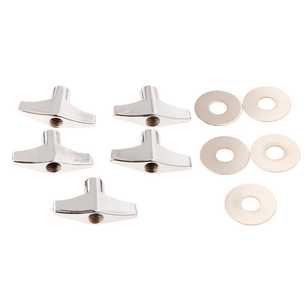5 Pieces Quick Release Cymbal Stand Wing Nut with Washer Gasketbuy at