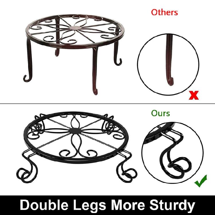 Iron Art Garden Decor Plant Pot Stand Indoor Outdoor Flower Pot Simple Design