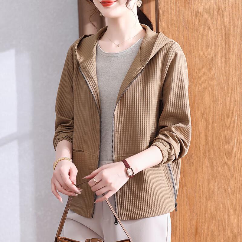 

XUEXI Женская повседневная куртка-ветровка с капюшоном 4XL